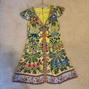 Alice + Olivia Yellow Floral Dress